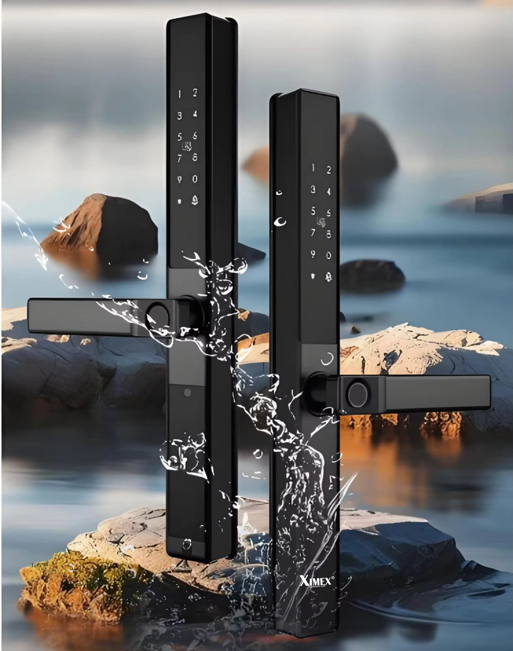 khóa vân tay 2 chiều cửa nhôm Xingfa khóa vân tay 2 chiều cửa nhôm Xingfa